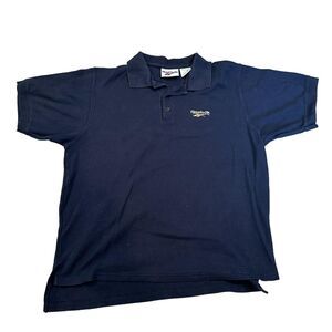 Vintage Reebok 00's polo shirt.‎ Navy Blue. Size s.